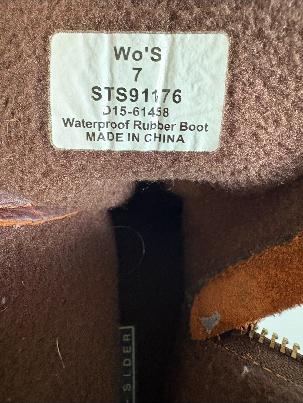 Sperry Top-Sider Saltwater Duck Boots Brown Size 7 Waterproof Leather Rain Boot - Picture 5 of 10